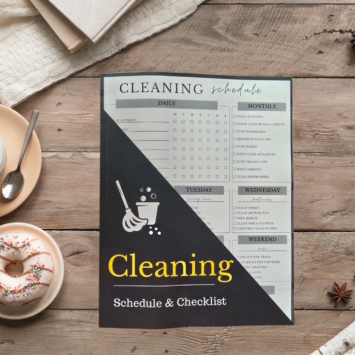 Daily Weekly and Monthly Cleaning Schedule & Checklist – 3B
